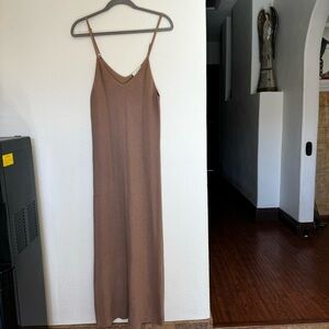 NWT Freshman 1996 Long Knitted Taupe Dress Size Large